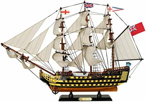 Пловинг -сторија дрвена модел Бродот декор HMS победа 1/100 скала реплика модел на едриличарски декор на едриличар