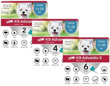 K9 Advantix II Среден Ветеринар За Кучиња-Препорачана Болва, Крлеж &засилувач; Третман На Комарци &засилувач; Превенција | Кучиња