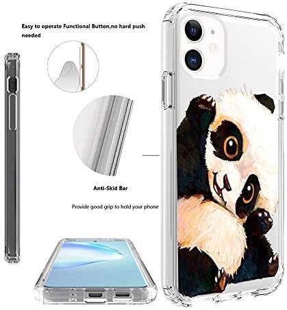 Хуијкуу Компатибилен со Iphone 12 Mini 5.4Случај, Отпорен На Удари Против Лизгање Заштитете Симпатичен Бел Животински Принт Јасен Дизајн