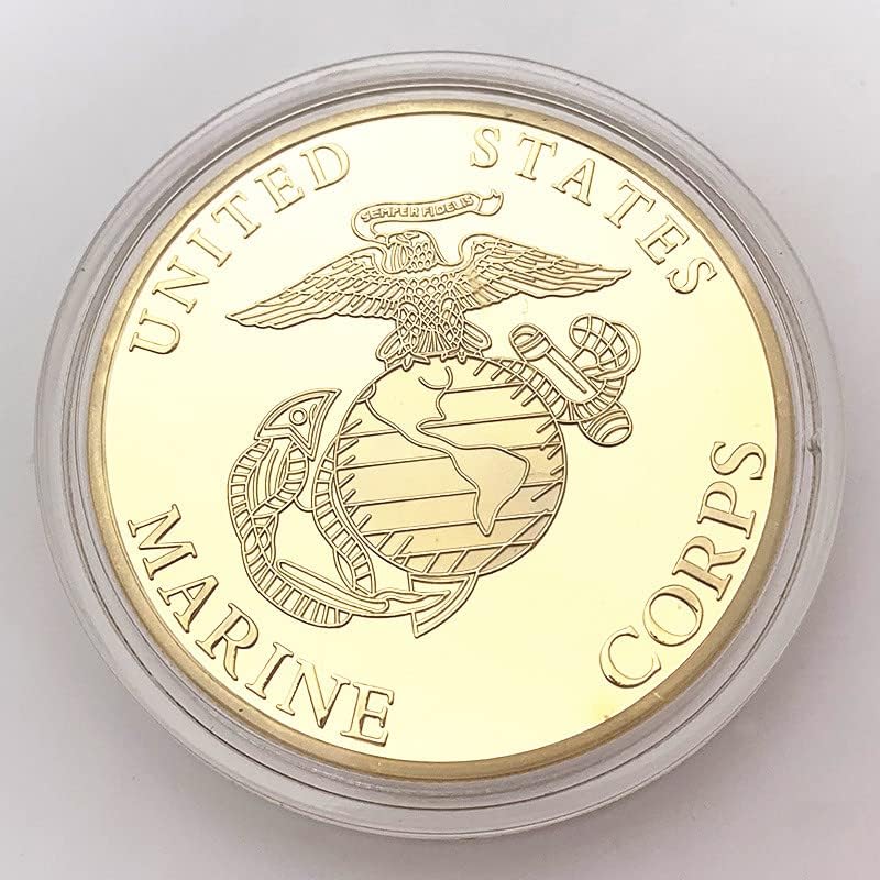 Американскиот Марински Корпус Монета Воин Позлатена Комеморативна Монета Странска Монета Златник Занает Златник Заб Самовила Златник