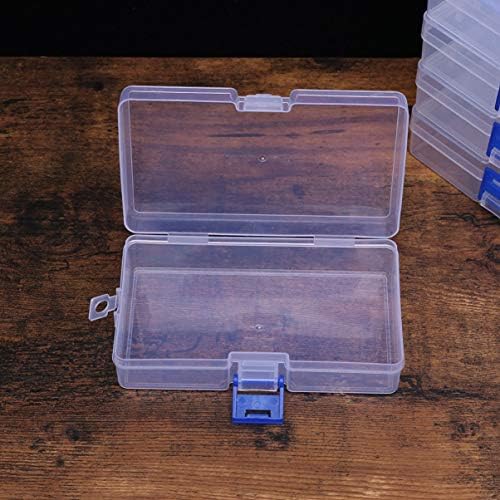 Nuobesty 10pcs Пластична кутија за складирање чиста единечна преграда чиста пластична кутија за накит Организатор контејнери за складирање