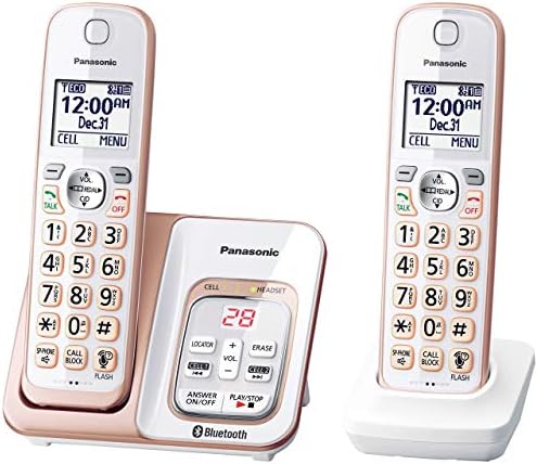 Panasonic KX -TGD562G Link2cell Bluetooth безжичен телефон со говорна помош и машина за одговарање - 2 слушалки