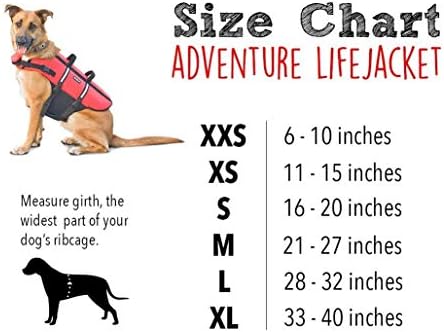 Zippypaws - vetивотен век на животно јакна од авантуристички кучиња - за пловење, пливање, базени - црвено