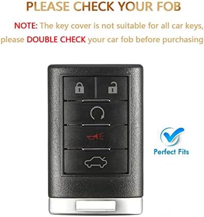 Објавување на клуч за клучеви на FOB за Cadillac, мек TPU CAR клуч за заштита на куќиште за Cadillac SRX ATS ELR XTS 2010 2011 2011 2013 2014 2015 година, без клучен влез за далечински управувач за да