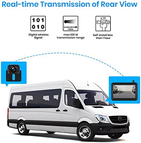 Авто-вокс безжична резервна копија на камера за Truck.rv, 5 TFT монитори за монитори заден приказ CAM системи за задните/страничните/предните,