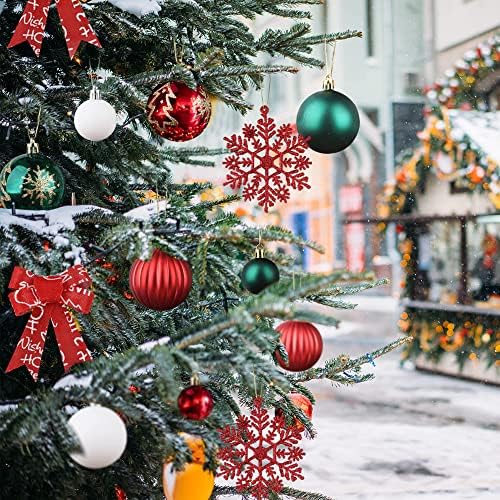 Декорации за црвени зелени Божиќни украси - Сетови за украси на божици со расипување - мали разнобојни божиќни украси за декорација на