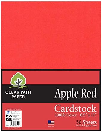 Пакет - 3 Картонски Предмети - 8,5 x 11 инчи - 100lb Капак-Јаболко Црвено; Многу Бери Розова; Меур Гума За Џвакање Розова-150 Листови