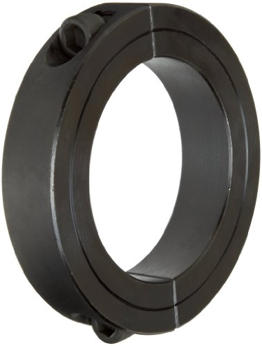 Clax Metal 2C-255 челична јака за прицврстување со две парчиња, позлата со црн оксид, со големина од 2-1/2 , 3-3/4 OD, со 3/8-24 x 1 1/4 Поставена завртка