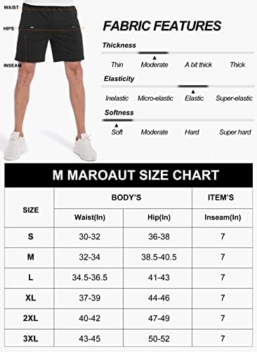 МАРОАУТ МАНСКИ 7 Атлетски шорцеви Дополнителни џебови за патенти, теретана за вежбање шорцеви за мажи голф товар обични шорцеви