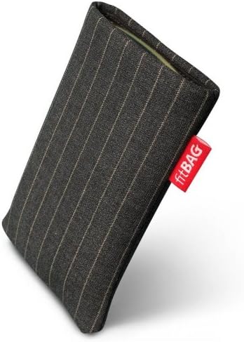 Fitbag Twist Grey Custom прилагодена ракав за Apple iPhone 5C 16GB 32 GB. Торбичка за ткаенини со фино костум со интегрирана обвивка за