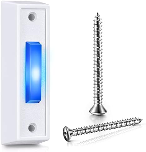 LED осветлено копче на вратата на вратата, жично, копчиња за bellвонче на врата, замена на wallидот за монтирање на вратата за отворање на