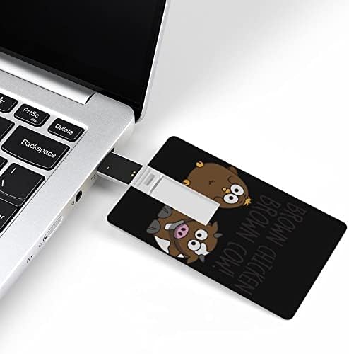 Симпатична кафеава пилешка кафеава крава картичка USB 2.0 флеш диск 32g/64g шема печатено смешно