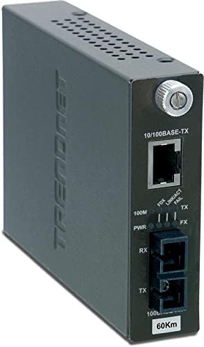 TrendNet Intelligent 10/100Base-Tx до 100Base-Fx единечен режим SC Fiber Media Converter, авто-преговори, RJ-45 порта, конвертор