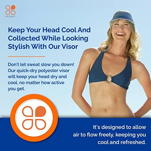 EQ Sports Sports Visors за жени и мажи, Sun Visor Hat за голф, тенис, мекобол, трчање, пешачење, заштита од сонце на плажа
