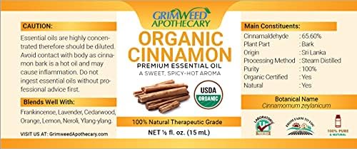 есенцијално масло од кора од цимет - Органско терапевтско масло од органска терапевтска оценка за релаксација и удобност