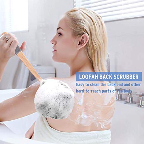 AmazerBath Долга рачка сунѓер сунѓер лофуб грб и водоотпорни капачиња за туширање за жени