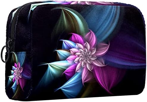 Мала Торба За Шминка, Патент Торбичка За Патување Козметички Организатор За Жени и Девојки, Апстрактен Уметнички Цвет
