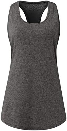 Фулиео резервоар за жени Брза сув мускулен кошула плус големина мрежа без бек -бек Racerback Активни кошули за облека без грб теретана