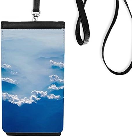 Сиво небо магла бела облаци телефонски паричник чанта што виси мобилна торбичка црн џеб