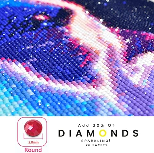 Zgmaxcl дијамантски сликарство DIY за возрасни и почетници околу целосна вежба за убавина и мачки дијаманти точки со голема големина wallидни украси