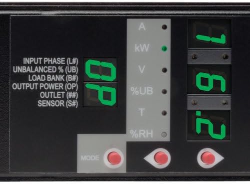 Tripp Lite се префрли на PDU, 208V места, 16,2kW 3-фаза, IEC-309 60A Blue, 6ft кабел, 0U вертикална, TAA