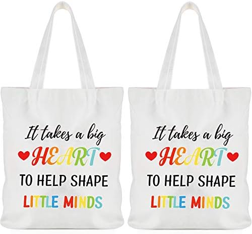 Пријател 2 парчиња наставници за наставници торбички платно наставници за благодарност торби за жените што може да се употреби торба