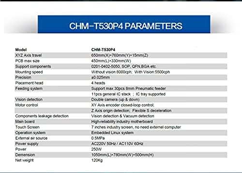 SMT трансферот и Место машина CHMT530P4, 4 Глави 30 колибри,може поддршка колибри, 8mm,12mm, 16mm, 24mm. 220/110V