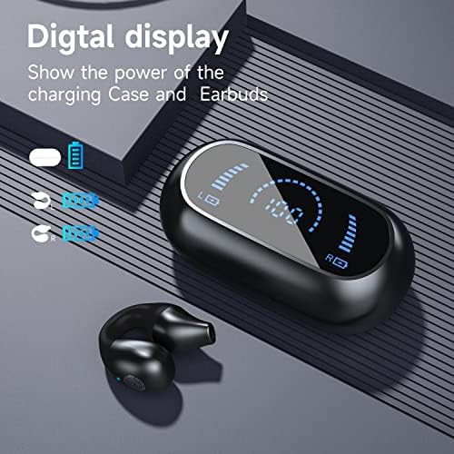Слушалки за отворено уво Ganuo, безжични Bluetooth Earbuds, Sport Earbuds, Bluetooth 5.2 Clip-On Arphones, 32 часа играње време