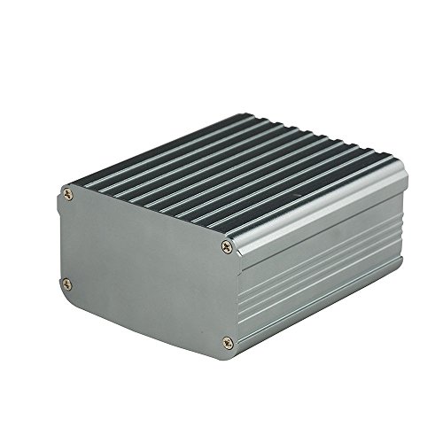 Осумвуд Алуминиум Проект кутија кутија Електронска кутија за PCB коло за табли DIY- 4,32 x 3,74 x 2,17 инчи вграден слот за екструзија кутија за екструзија