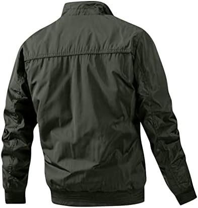 Спортски јакни за мажите памучен клип тренд реверзибилен машки цврста боја палто палто за патент јак јакни јакни
