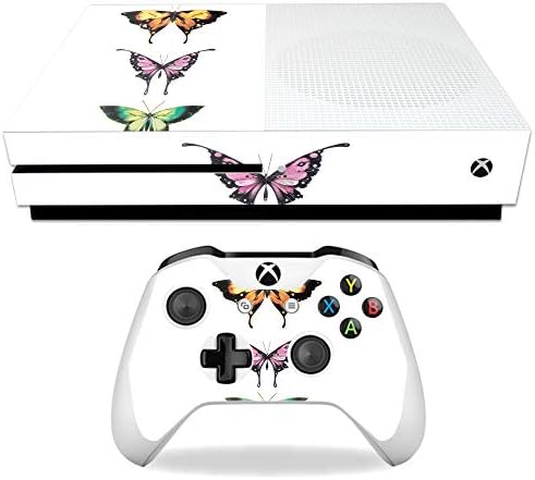 MOINYSKINS SKINE компатибилна со Microsoft Xbox One S - Flutter By | Заштитна, издржлива и уникатна обвивка за винил декларална