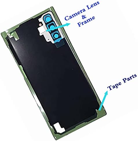 Галакси Забелешка 10 Плус Замена На Задното Стакло За Samsung Galaxy Note 10 Плус Забелешка 10+ Стакло На Задниот Капак Со Претходно Инсталирана Леќа На Камерата И Лепило + Алат
