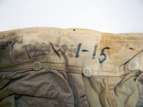 1960 -тите години на атлетика во Канзас Сити користеше бели панталони DP26391 - Игра користени панталони MLB