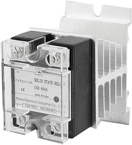 ZYM119 AC/Solid State Relay SSR 40A AC 150-350V SSR-40AA + плоча за мијалник на топлина