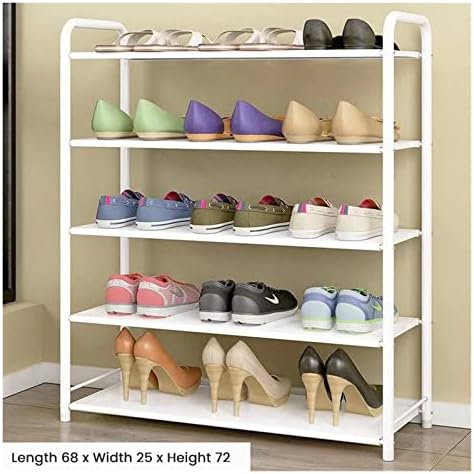 JTWMY едноставна решетка за чевли метални чевли полица кујна бања за складирање на бања обувки за дневна соба организатор погоден за