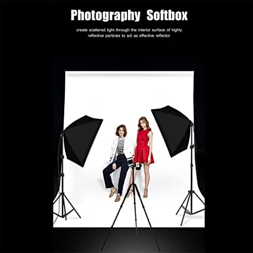 RTBBYU Photography Softbox осветлување мека кутија со статив E27 фотографски сијалица континуирано светло систем за фото студио