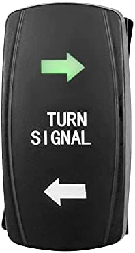 Culmkari Свртете го сигналот Рокер прекинувач со Flasher Green LED вклучен/исклучен/On ATV UTV комплет компатибилен со RV возилото Off-Road