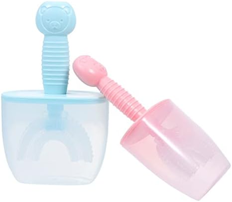 Исценета четка за четки за заби во форма на заби 360 ° орална четка за чистење на заби за мали деца и деца 2 парчиња