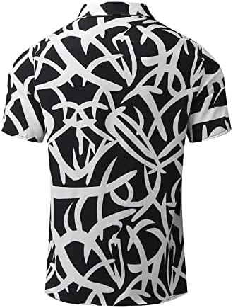 XXBR 2022 Нови кошули за мажи, летно копче за кратки ракави со кратки ракави надолу, графички мастило за мастило, печатени хавајски