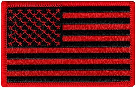 Американско знаме извезено лепенка црно -бело Соединетите држави на Америка го покори воениот амблем на униформа