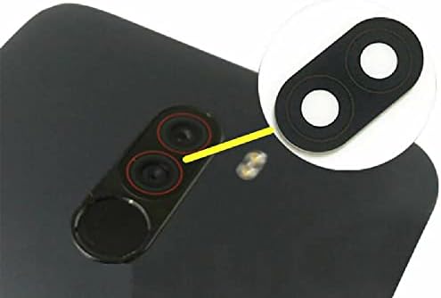 Dagijird 1pcs заден задниот дел на камерата стаклена леќа со дел за замена на лепило за Xiaomi Pocophone F1