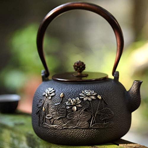 Леано железо чајник железо котел од леано железо чај од чај од чај од чај од чај од чај со рачно изработено старо железо позлатено