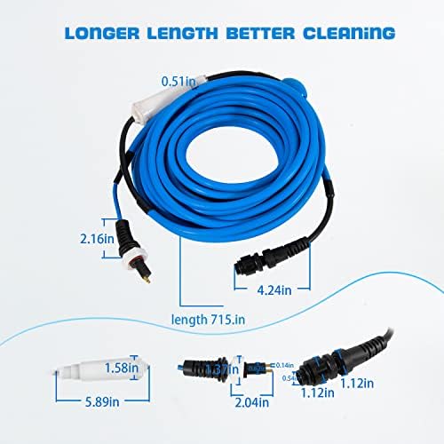 9995862 60ft кабел и вртливата DIY - 2 жица - за Dolphin Robotic Bool Cleaners M200 за Nautilus CC Plus