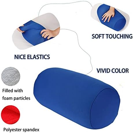 Kchensuply Reck Boldster Pillow Roll, црна отстранлива ултра удобна удобна здивна јога -засилувач тркалезна перница со пена јадро за спиење