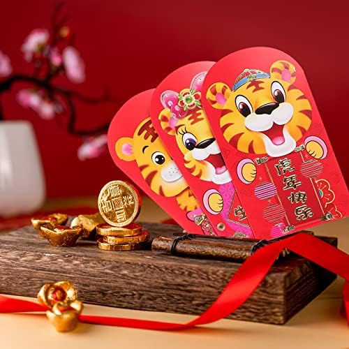 ЏЕБЕН Паричник НУОБЕСТИ Црвени Пликови 2022 Нова Година Црвен Пакет Кинески Подароци Торба За Пари За 2022 Година Новогодишен