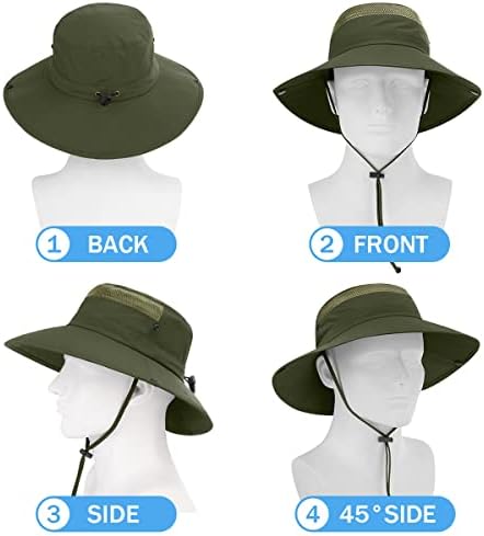 3 пакувања Mens Boonie Sun Hat UV заштита на отворено корпа за риболов за пешачење сафари и градинарство