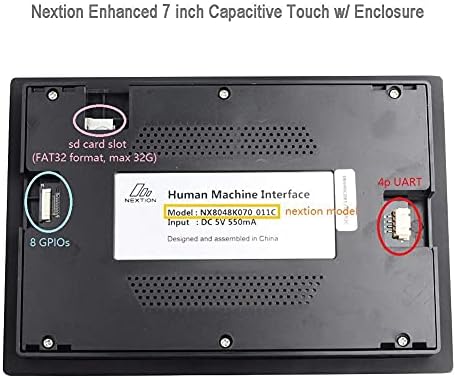 Nextion Подобрена 7 инчен дисплеј капацитивен допир NX8048K070-011C + DHT11 Сензор за влажност на температурата