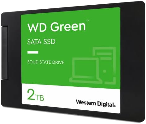Западен Дигитален 2ТБ Wd Зелен Внатрешен Компјутер SSD Солидна Држава Диск-SATA III 6 Gb/s, 2.5/7mm, До 550 MB/s-WDS200T2G0A