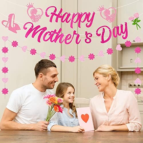 Среќен Ден На Мајката Банер Украси-Декорација На Денот На Мајката, Декорации За Забави На Денот На Мајката За Дома, Декорација