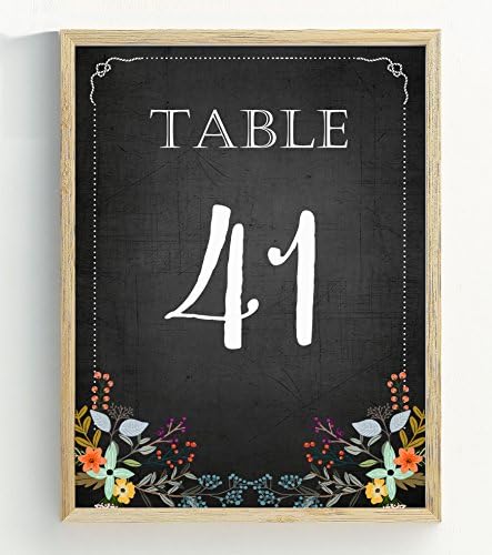 Дарлинг сувенир, стил на креда 1-50 броеви на табели со креда табла за свадбени картички за свадба Декор картички